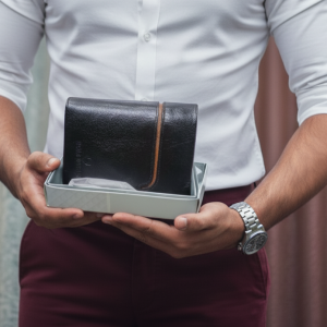 Black Leather Wallet Jorury Bazar in Bangladesh
