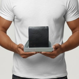 Black Leather Men's Wallet Jorury Bazar in Bangladesh