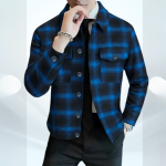 MEN'S Button-Up Shacket Jacket ( Brown+Khaki)